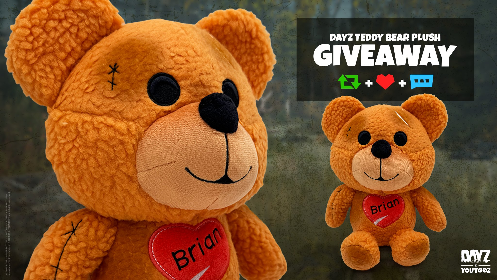 早い者勝ち！Teddy Bear Day特製ベア(2025版) DayZ × Youtooz コラボ開催！限定「Brian Bear」ぬいぐるみが当たる