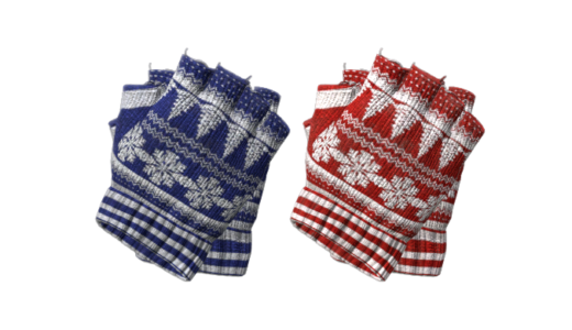 クリスマス指なし手袋