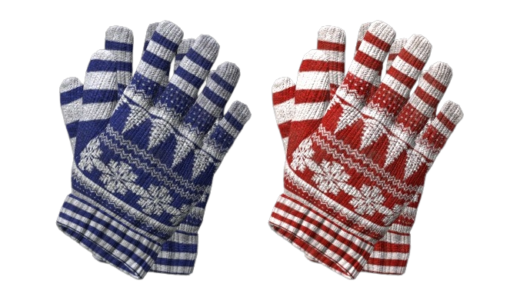 クリスマスウールの手袋