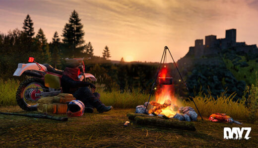 🍂DayZ公式、2026年10月の新作ウォールペーパー公開。バイクと焚き火で迎える秋の一枚。